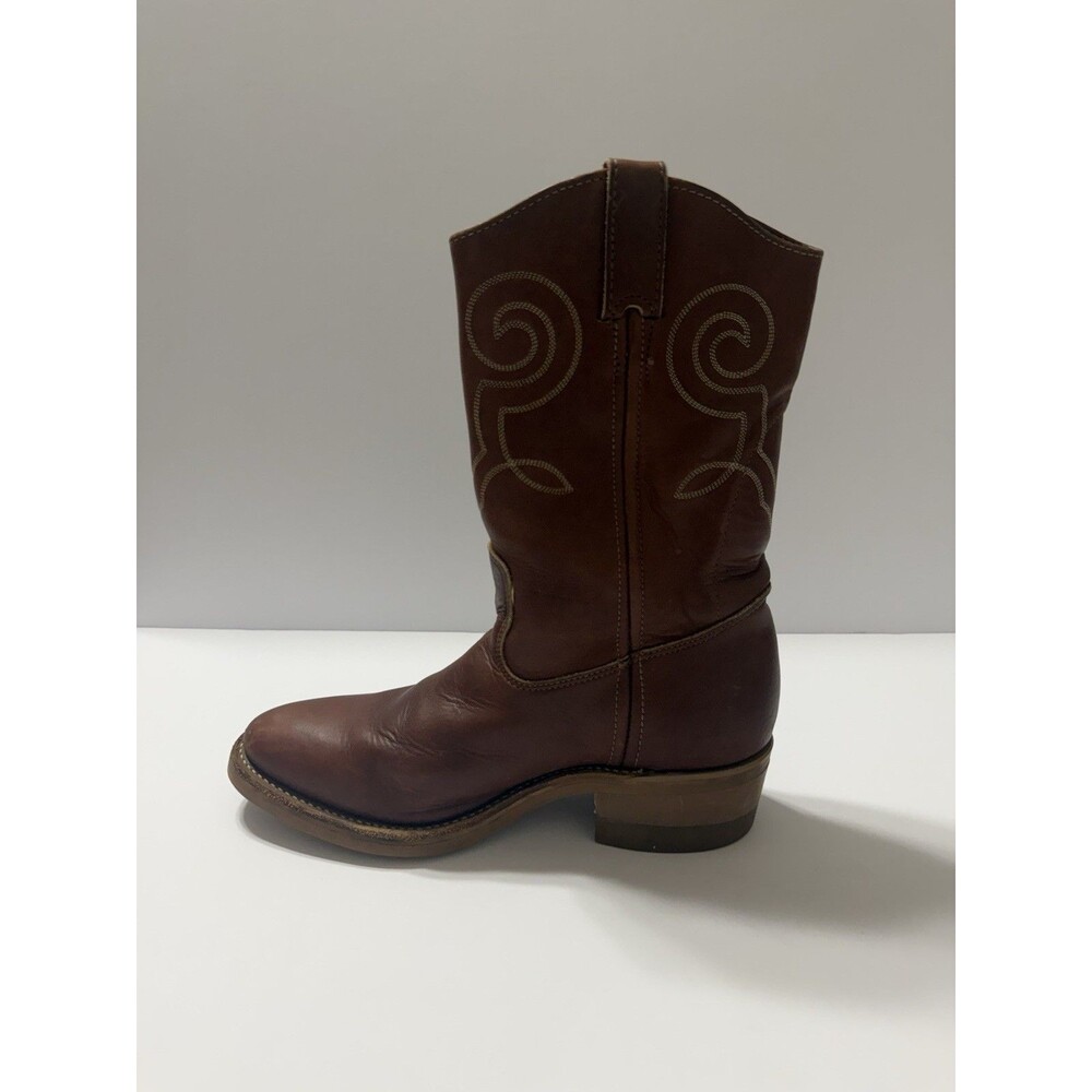 Vintage Red Wing Pecos 9801 Brown Leather Cowboy Boots Men 8D / Women 9D - Picture 6 of 9